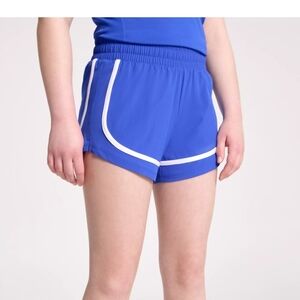 NWT DSG Girls Stride Shorts Blue White Size Large